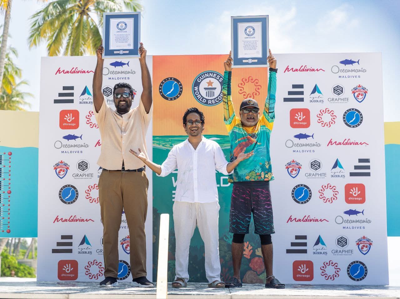 ފްރީޑައިވް މޯލްޑިވްސް އިން ރާއްޖޭގައި ދުނިޔޭގެ ރެކޯޑެއް ހަދައިފި